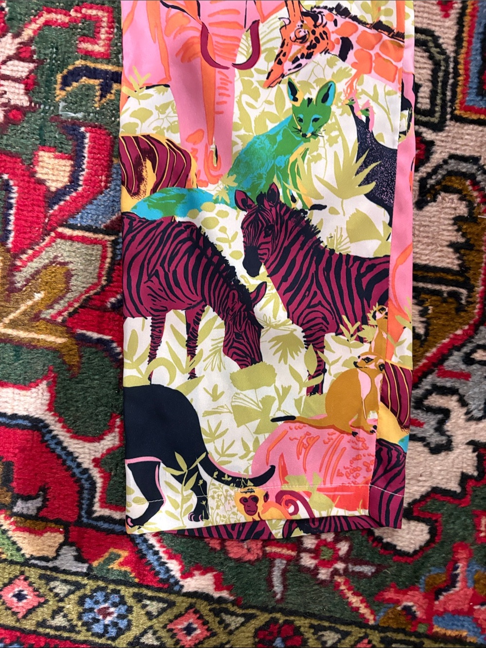 J. Crew Ratti Safari print drawstring pants size 6 - Picture 4 of 5